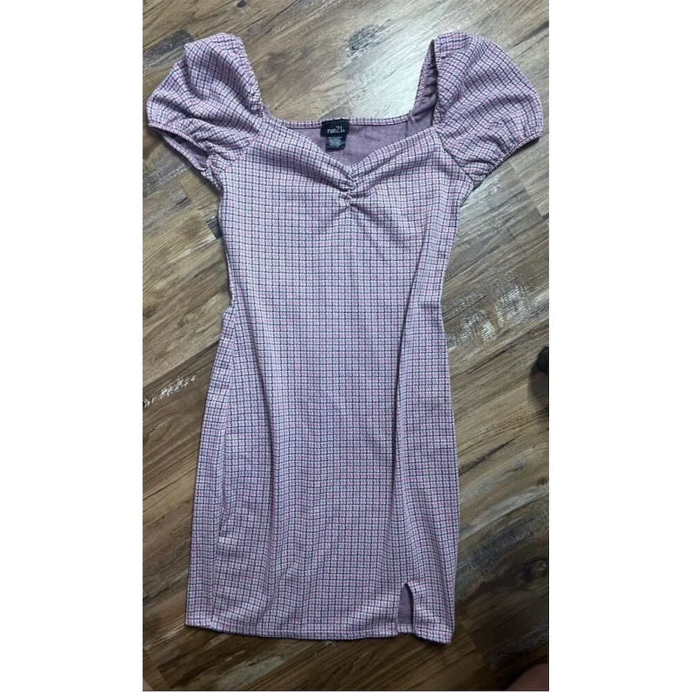 Polly & Esther Women's Checkered Knee Length Dress Size S Multicolor